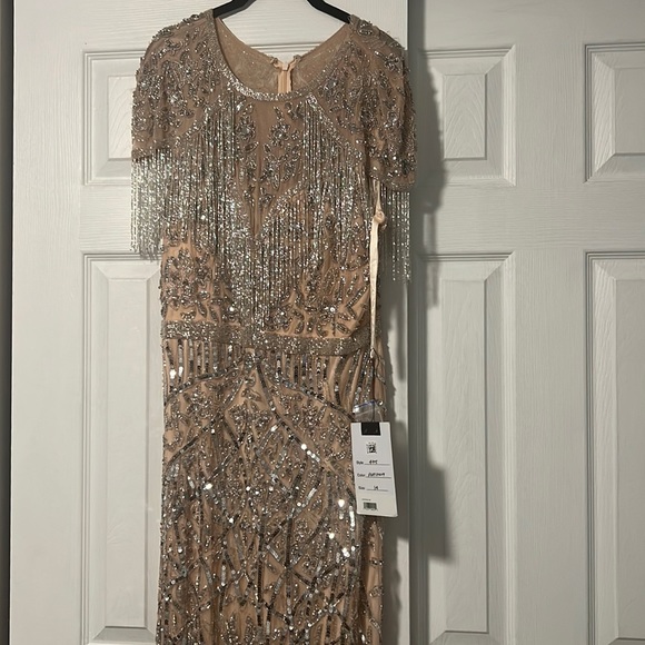 Mac Duggal Dresses & Skirts - Military Style Fringe Sheath Gown